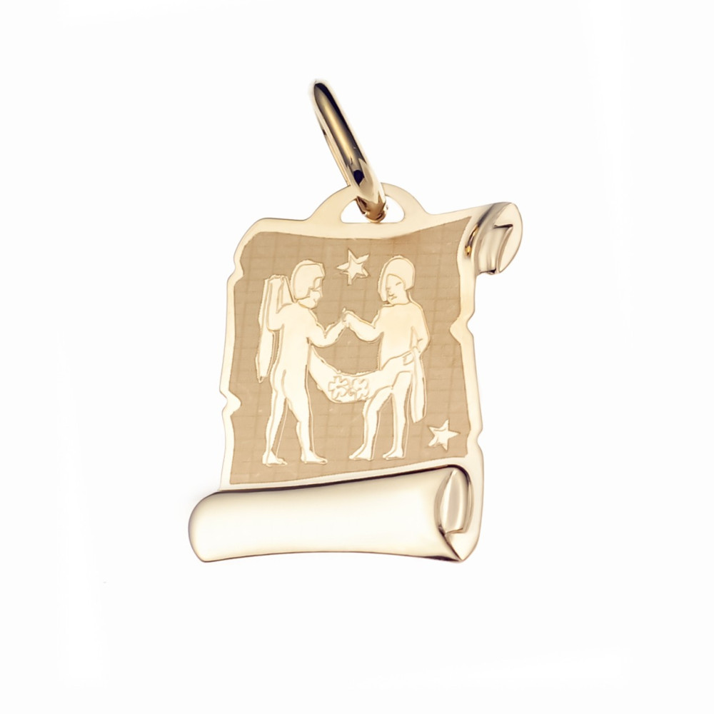 copy of Złoty wisiorek zawieszka rozeta ażurowa