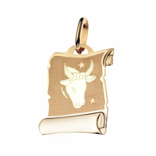 Anhänger Stier Sternzeichen Tierkreiszeichen Horoskop Papyrus Kettenanhänger Gold Goldanhänger