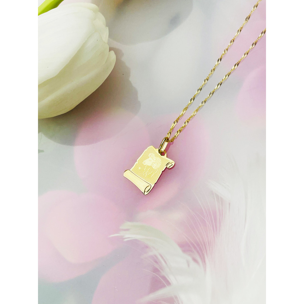 copy of Złoty wisiorek zawieszka rozeta ażurowa