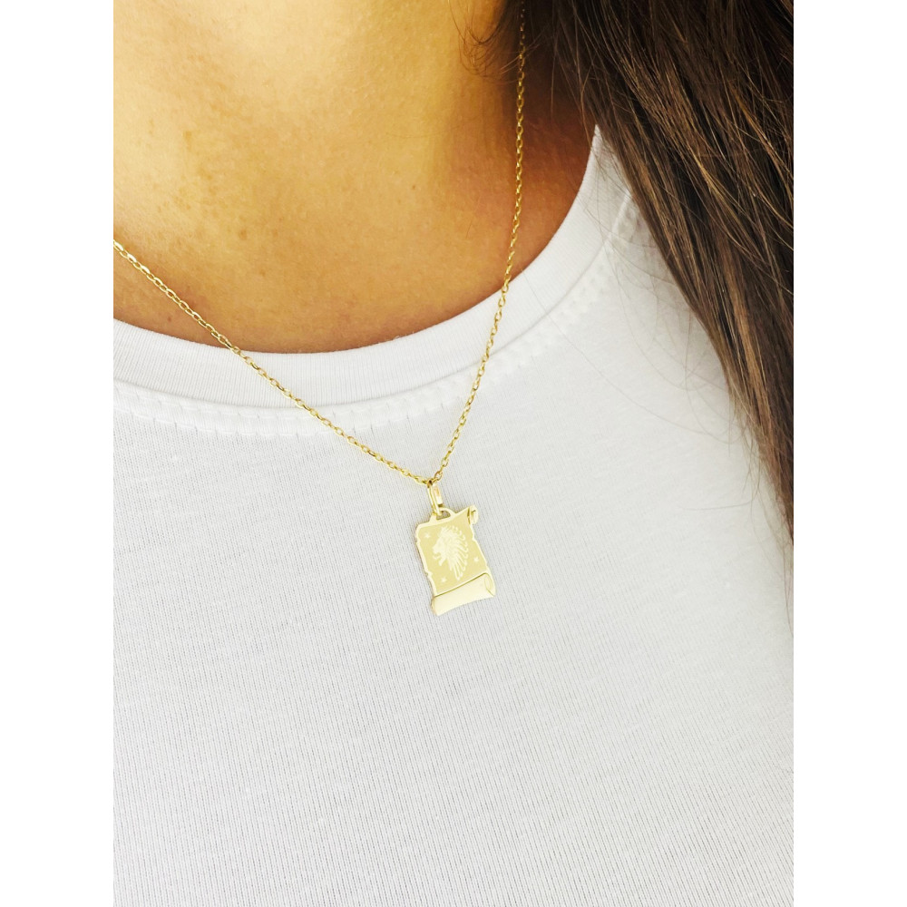 copy of Złoty wisiorek zawieszka rozeta ażurowa