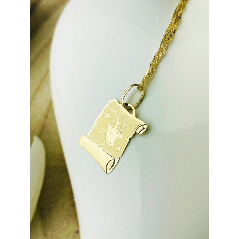 copy of Złota zawieszka wisorek znak zodiaku koziorożec