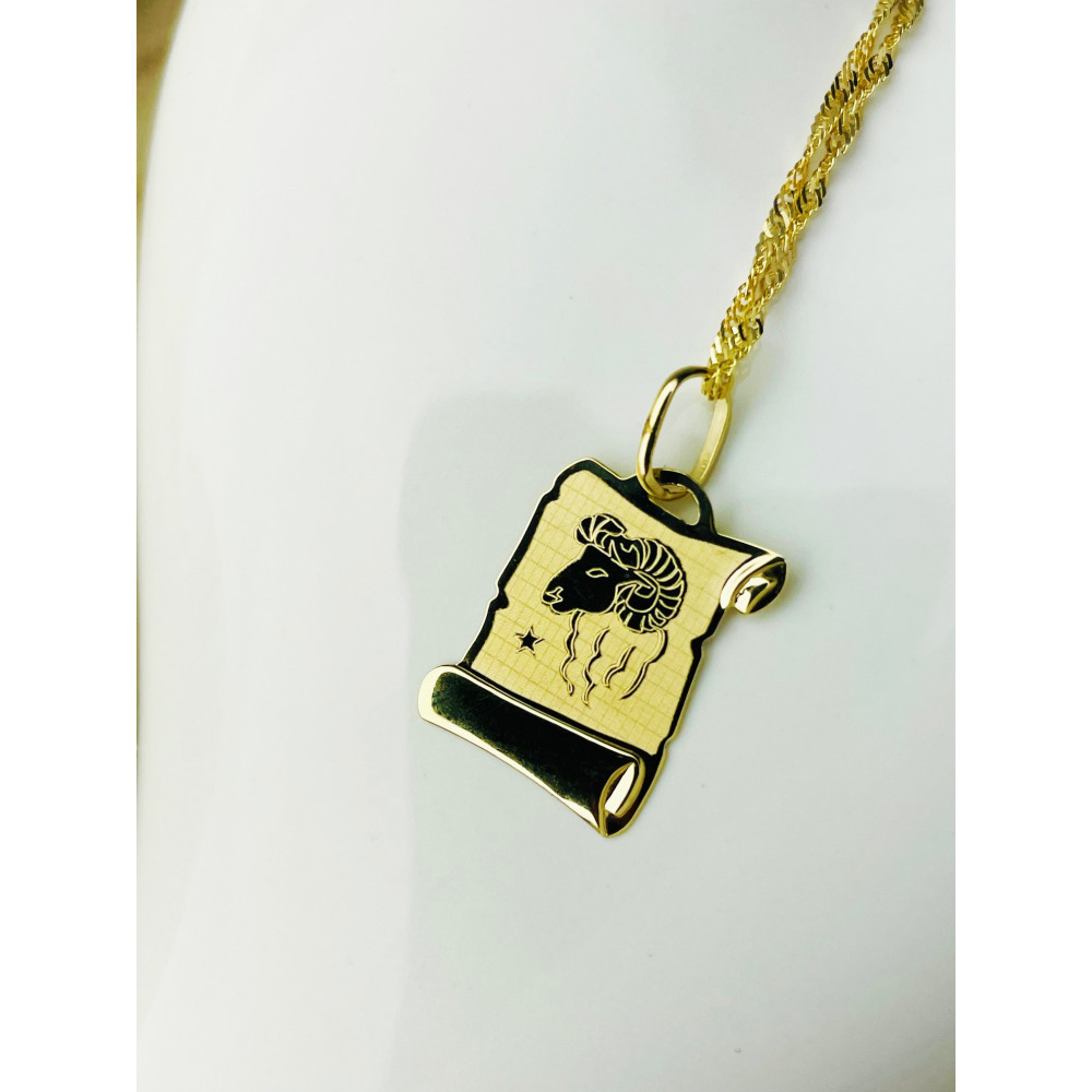 copy of Złoty wisiorek zawieszka rozeta ażurowa