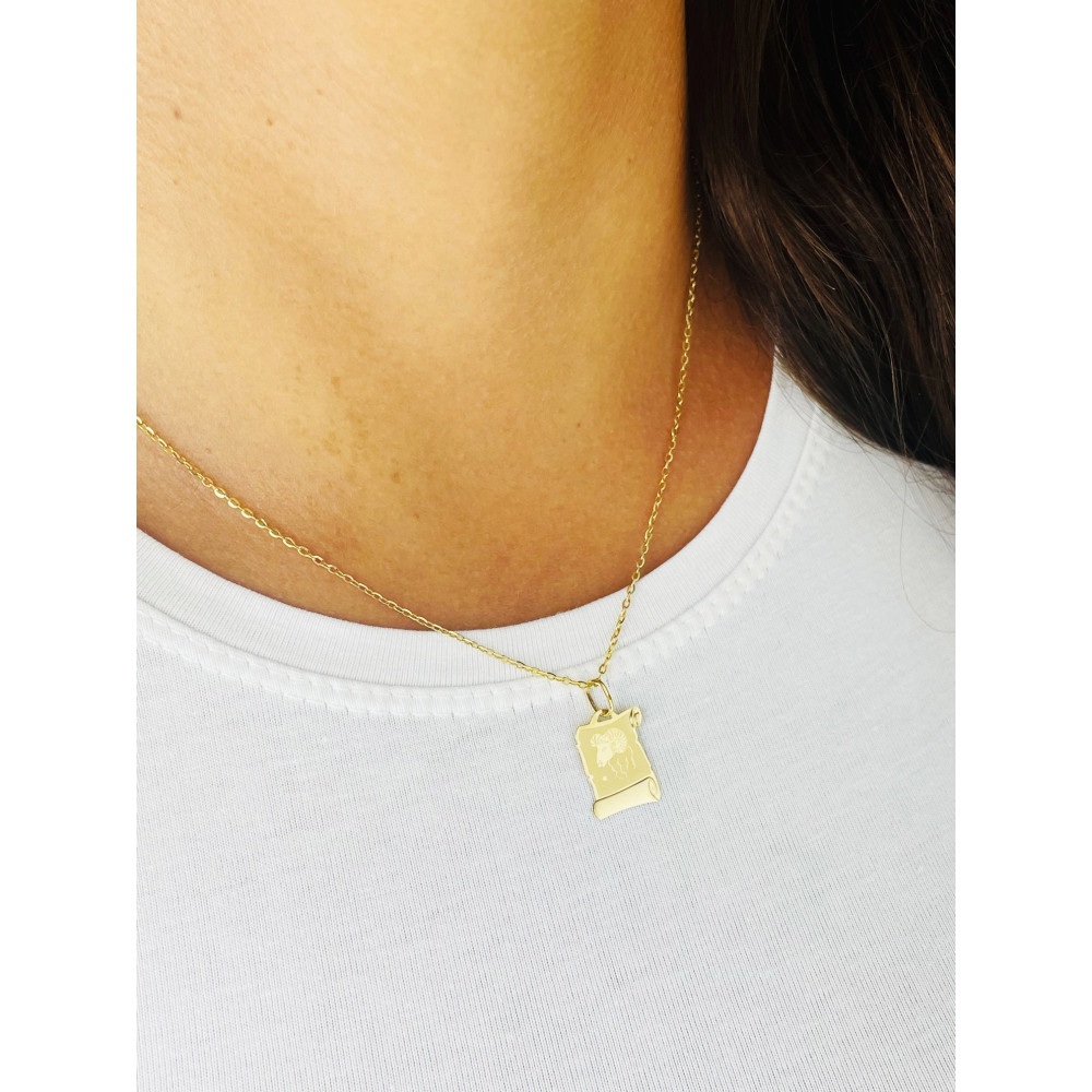 copy of Złoty wisiorek zawieszka rozeta ażurowa