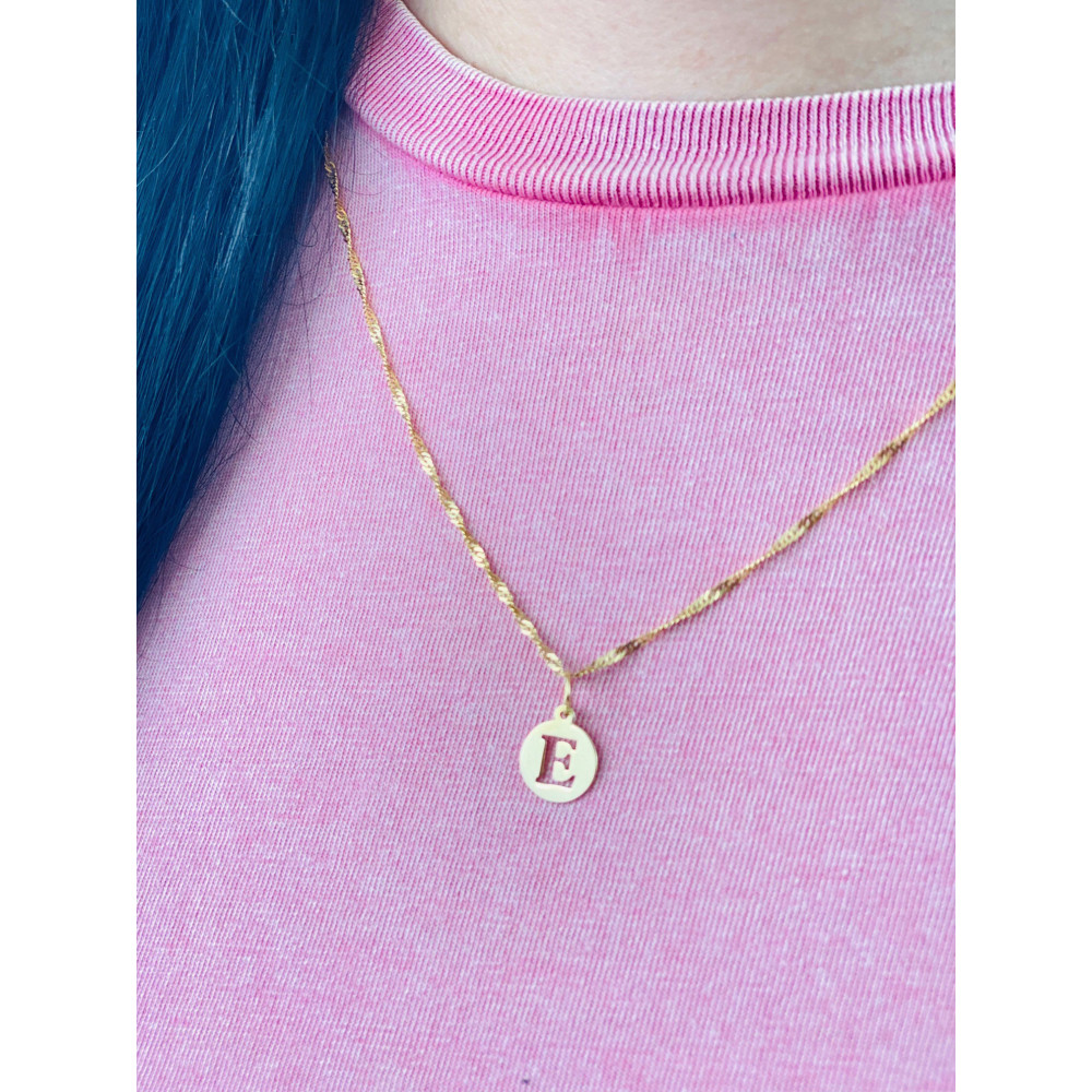 Anhänger Buchstabe E Kettenanhänger Gold Goldanhänger