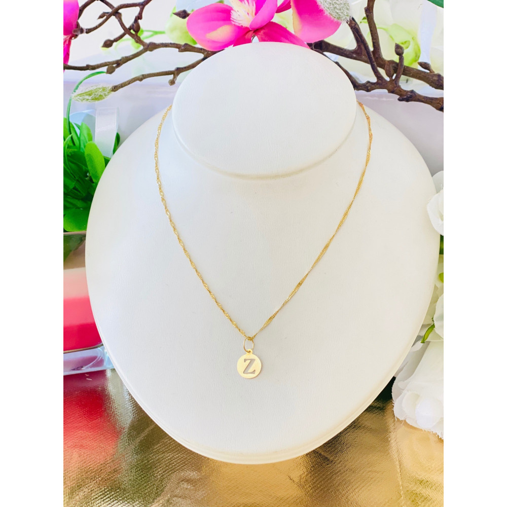Anhänger Buchstabe Z Kettenanhänger Gold Goldanhänger