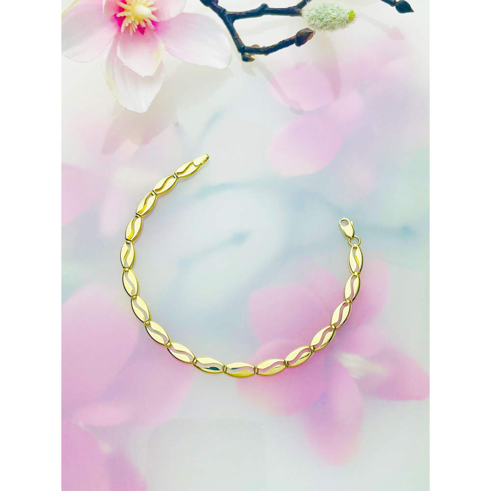 Kaffeebohne Damen Goldarmband Armband Armkette Gelbgold 585er 14KT