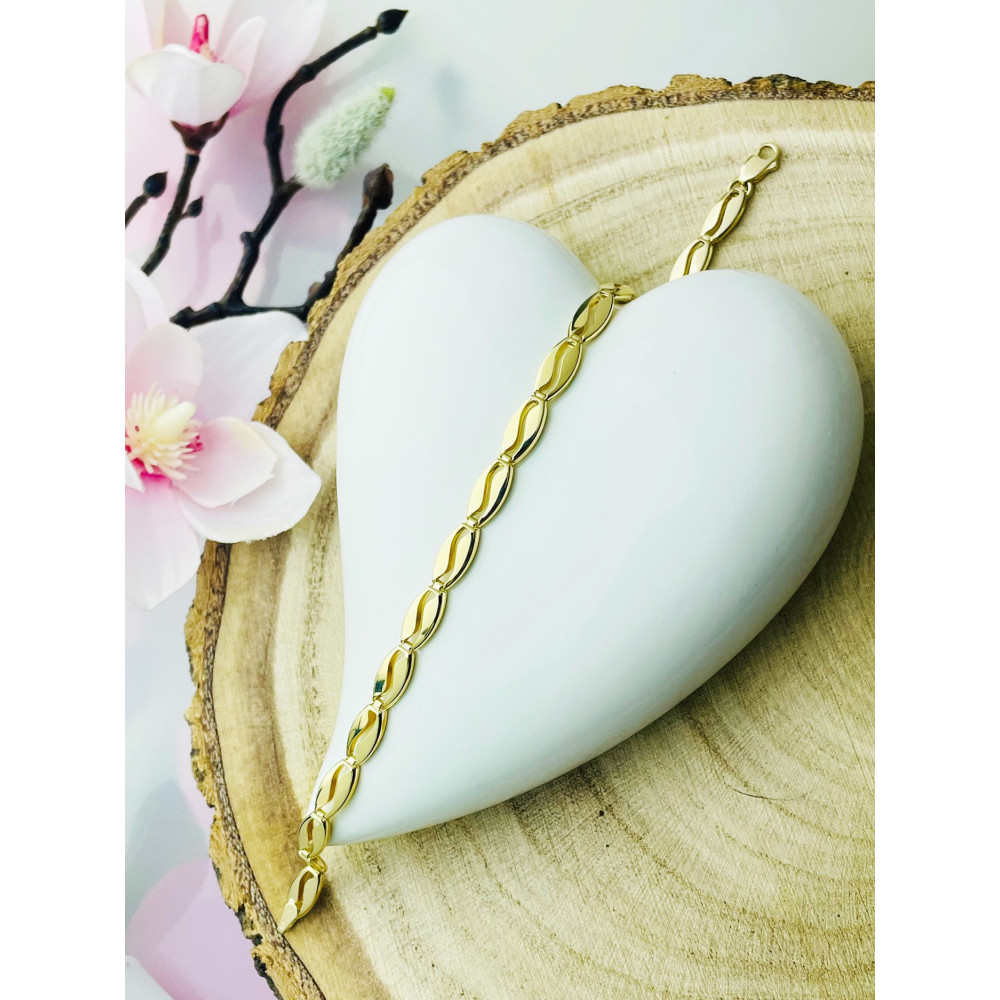 Kaffeebohne Damen Goldarmband Armband Armkette Gelbgold 585er 14KT