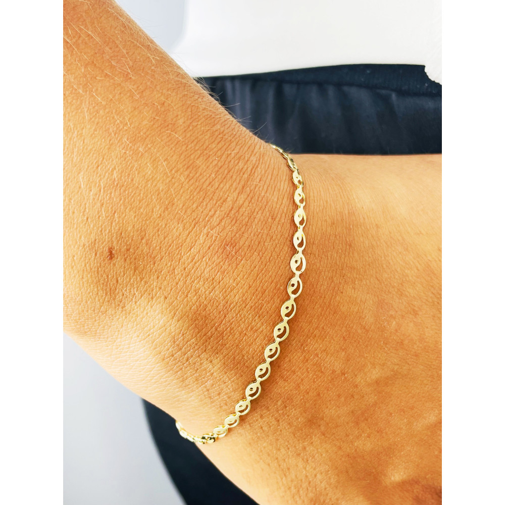 copy of Złota bransoletka z zawieszkami serce