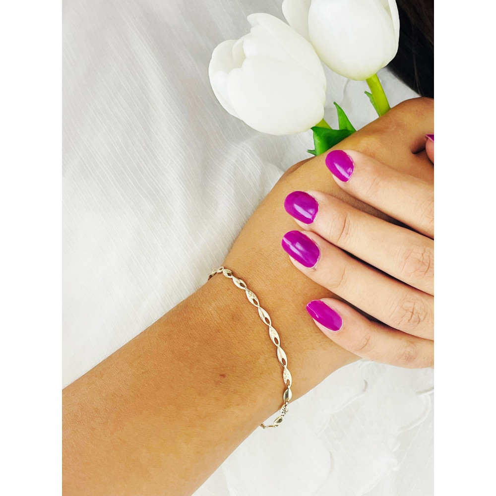 copy of Złota bransoletka z zawieszkami serce