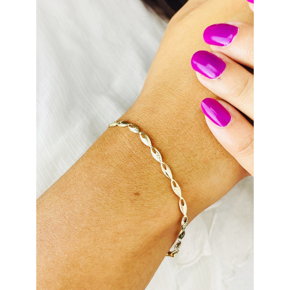 copy of Złota bransoletka z zawieszkami serce