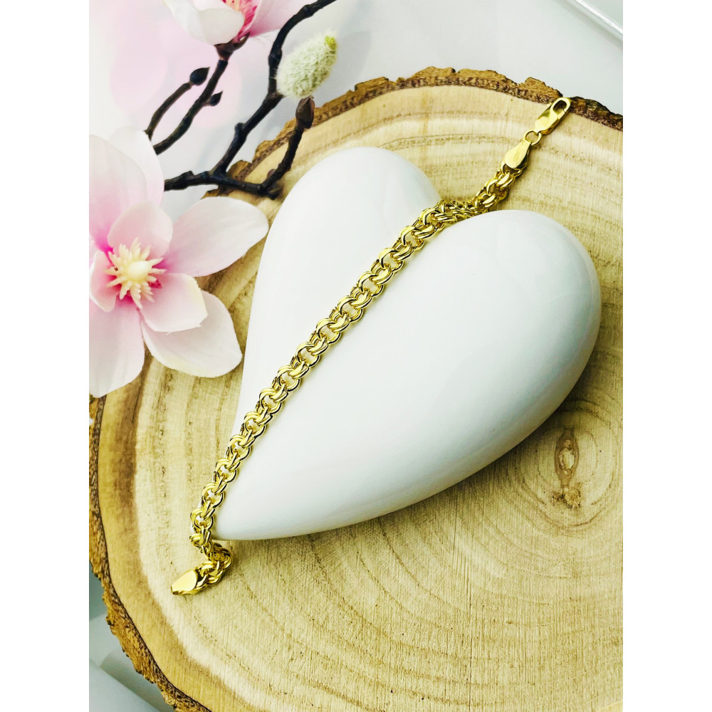 copy of Złota bransoletka z zawieszkami serce