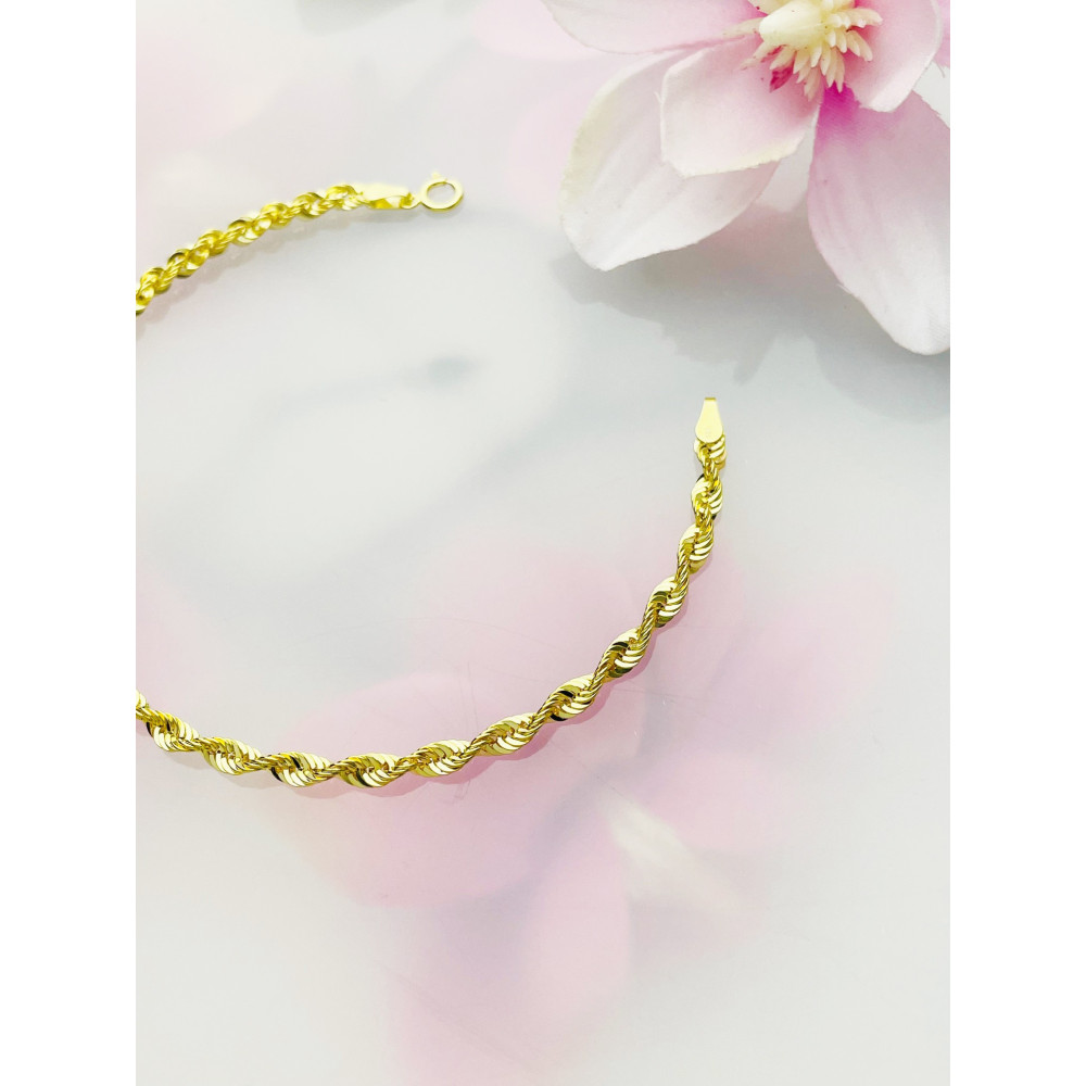 Diamondi Damen Goldarmband Rope Armbänder Kord Magic