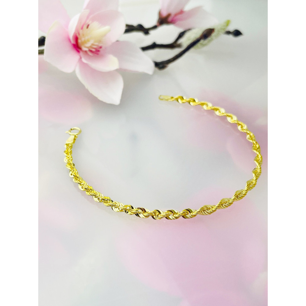 Diamondi Damen Goldarmband Rope Armbänder Kord Magic