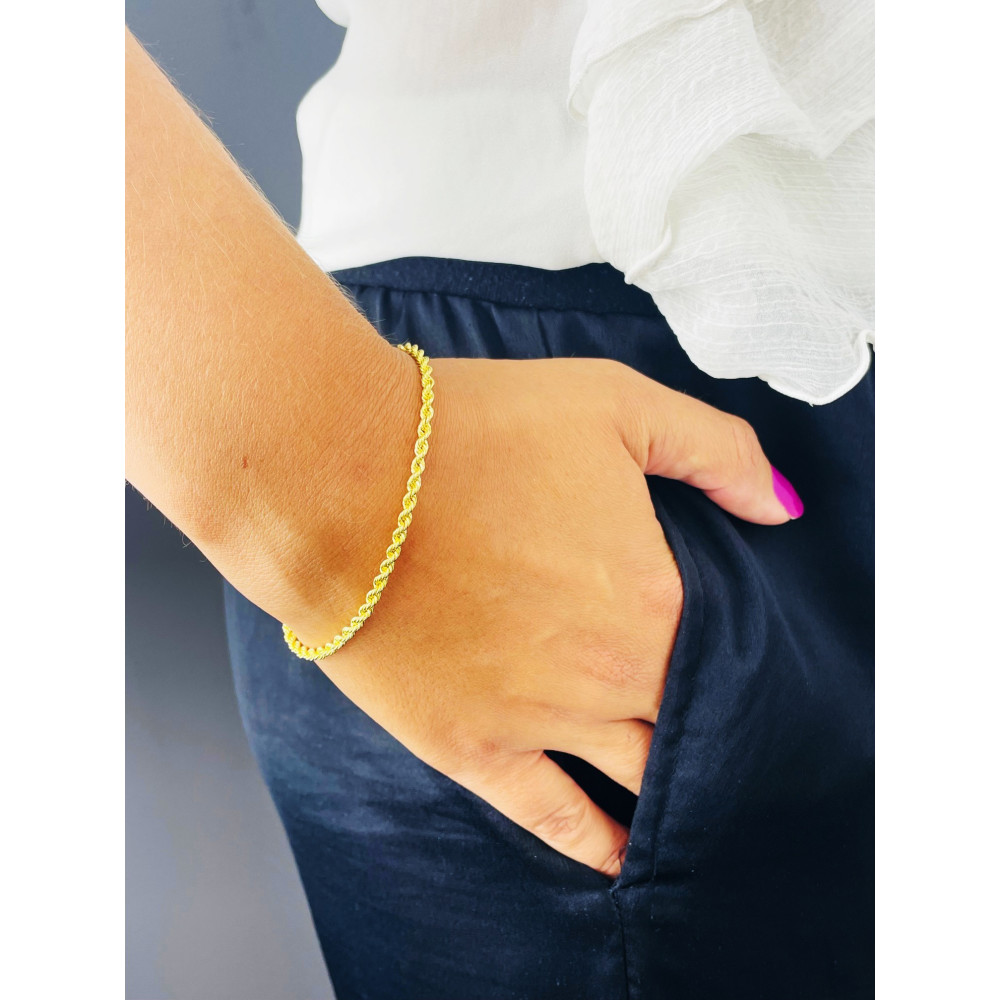 Diamondi Damen Goldarmband Rope Armbänder Kord Magic