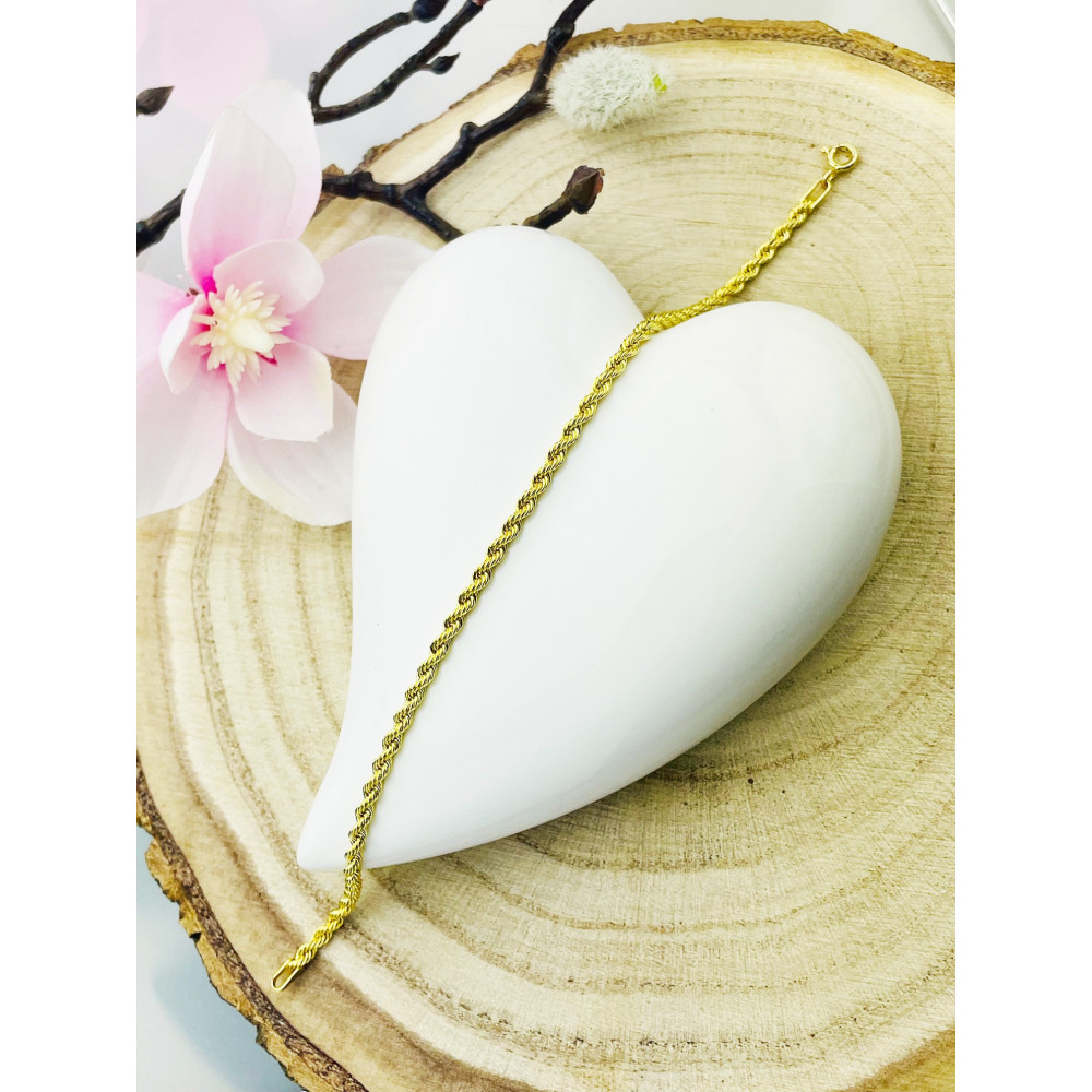 copy of Złota bransoletka z zawieszkami serce