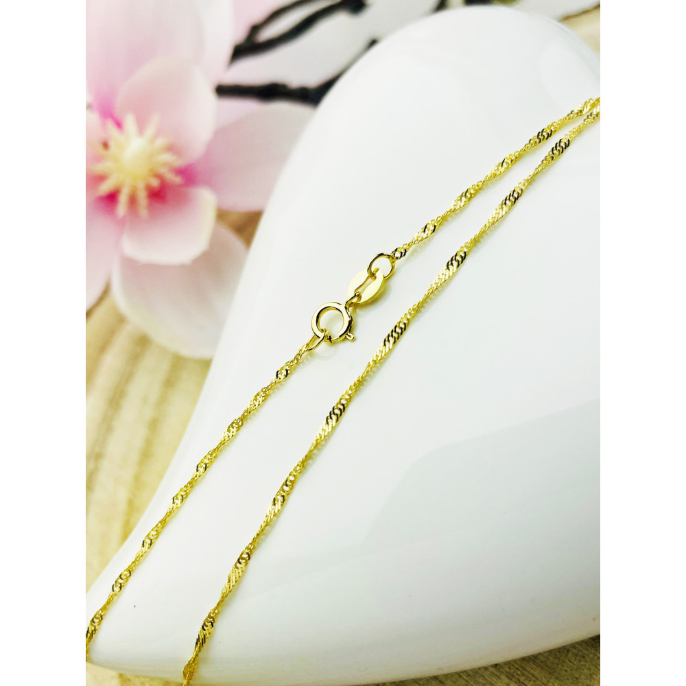 Goldkette Halskette Gelbgold Singapur Magic 585er Gold 14KT