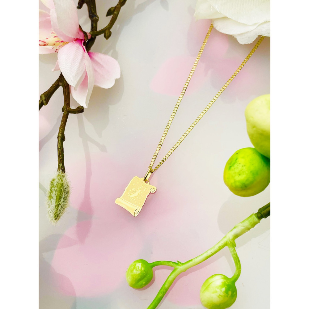 copy of Złoty wisiorek zawieszka rozeta ażurowa