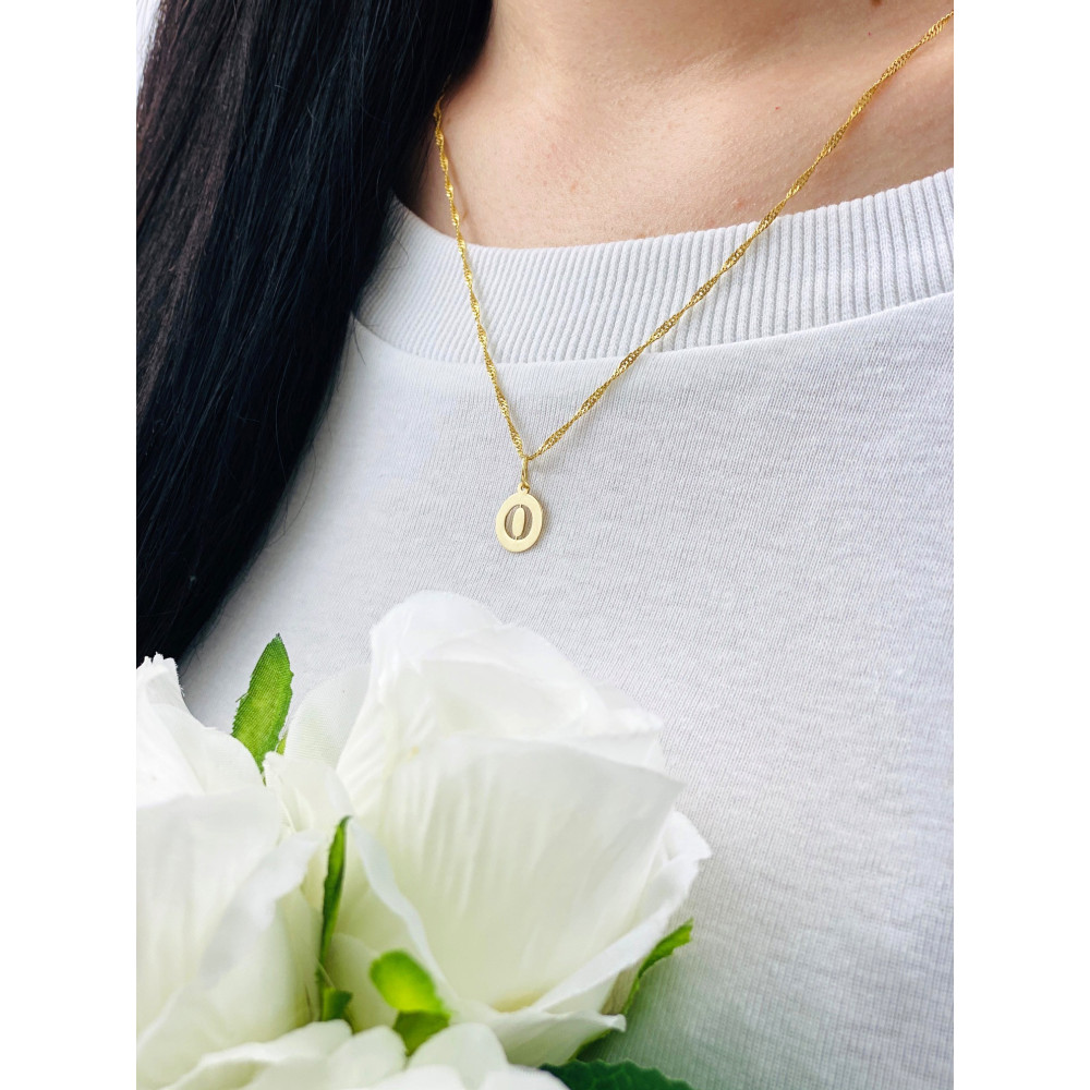 Anhänger Buchstabe O Kettenanhänger Gold Goldanhänger