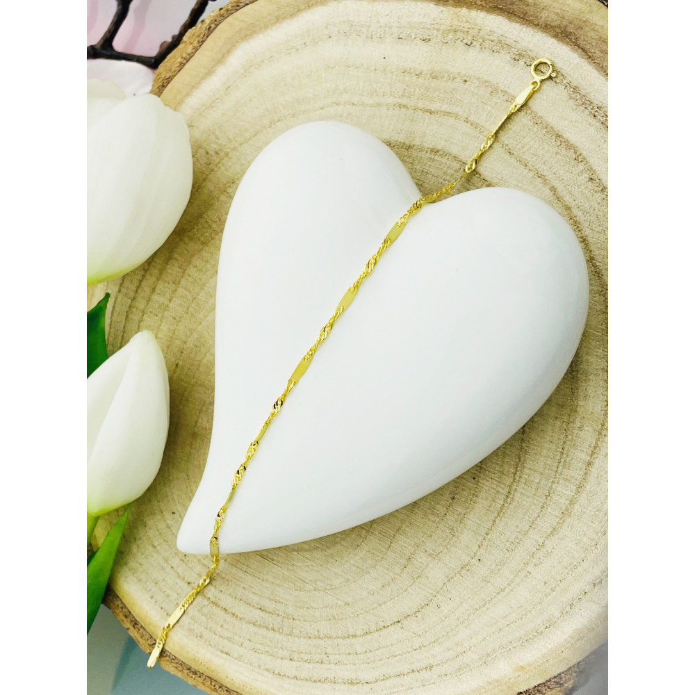 copy of Złota bransoletka z zawieszkami serce