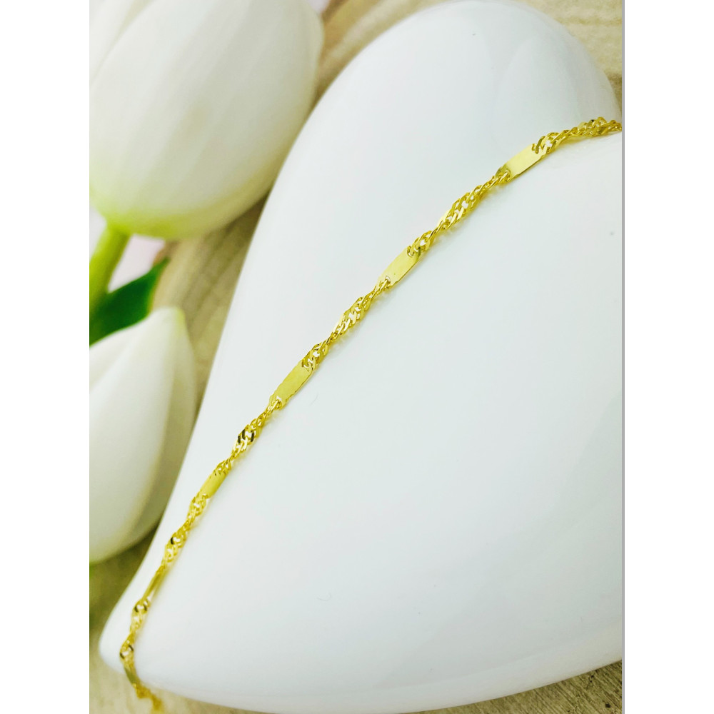 Diamondi Damen Goldarmband Armbänder Singapure Magic 585er 14KT