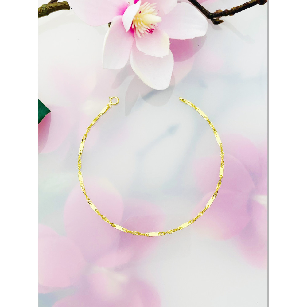 Diamondi Damen Goldarmband Armbänder Singapure Magic 585er 14KT