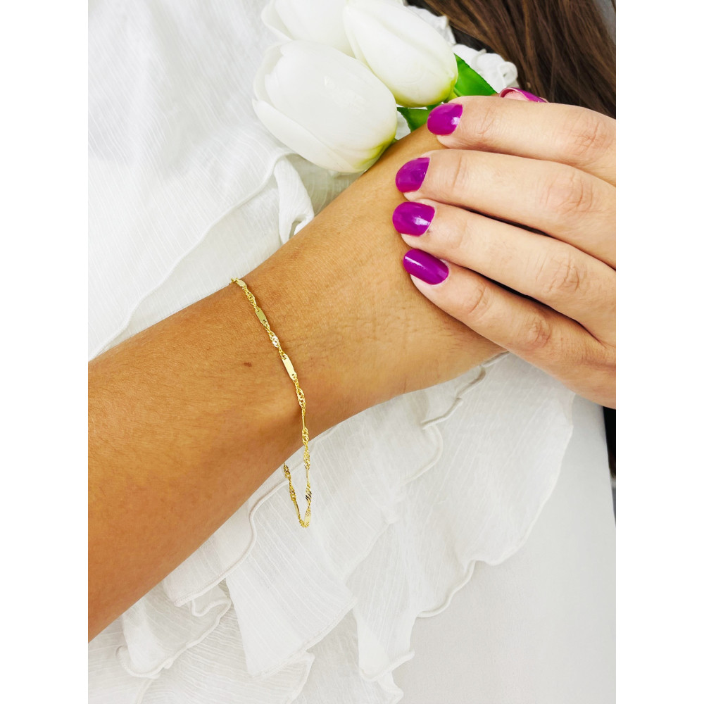 copy of Złota bransoletka z zawieszkami serce