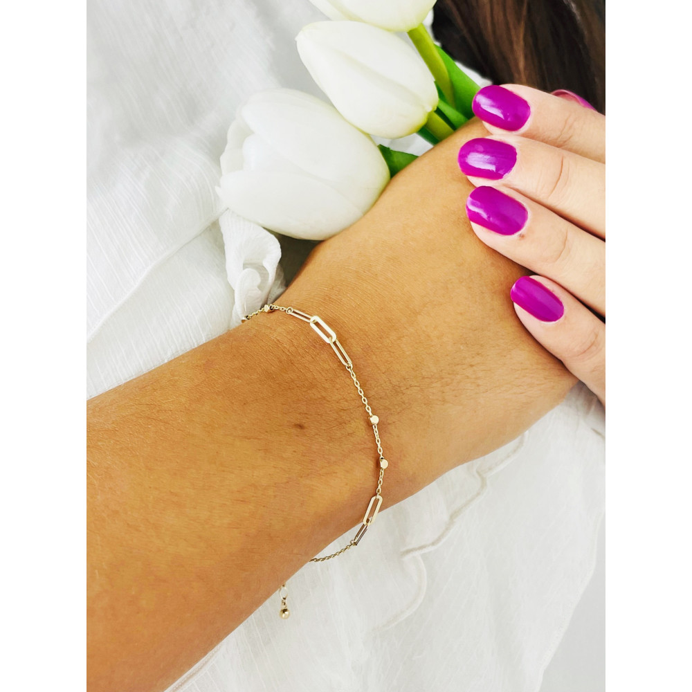 copy of Złota bransoletka z zawieszkami serce