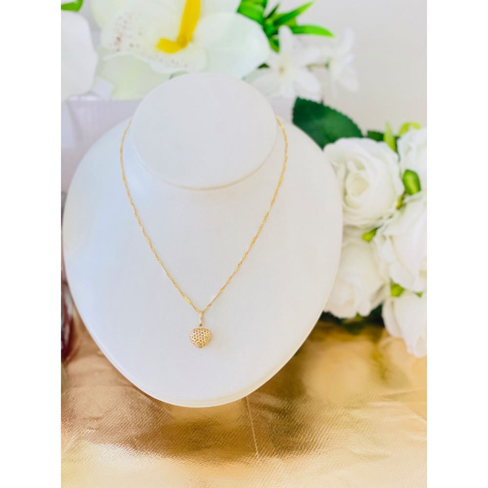 Złoty wisiorek zawieszka serce