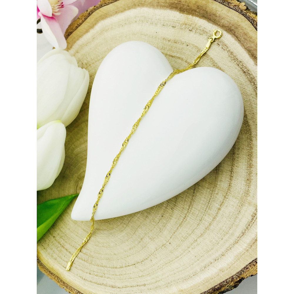 Diamondi Damen Goldarmband Armbänder Singapure Magic 585er 14KT