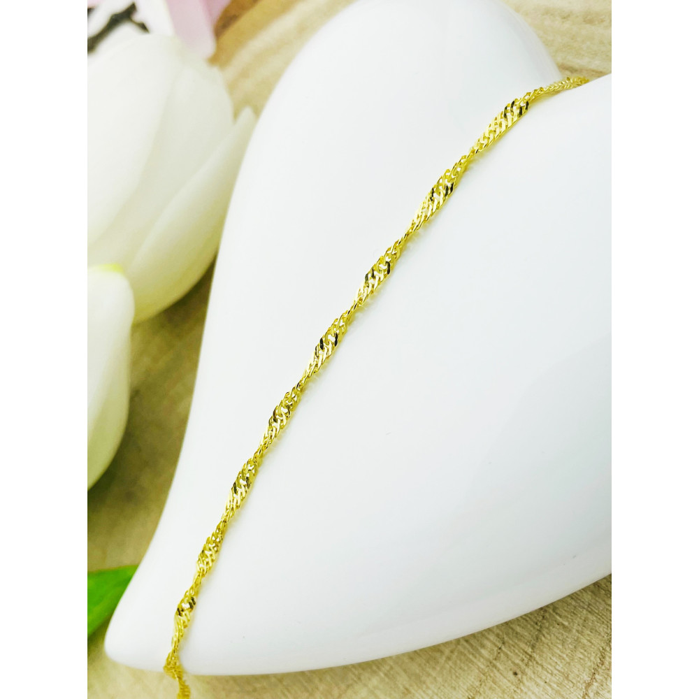 Diamondi Damen Goldarmband Armbänder Singapure Magic 585er 14KT