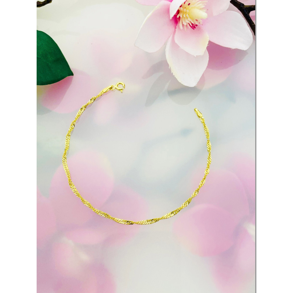 Diamondi Damen Goldarmband Armbänder Singapure Magic 585er 14KT