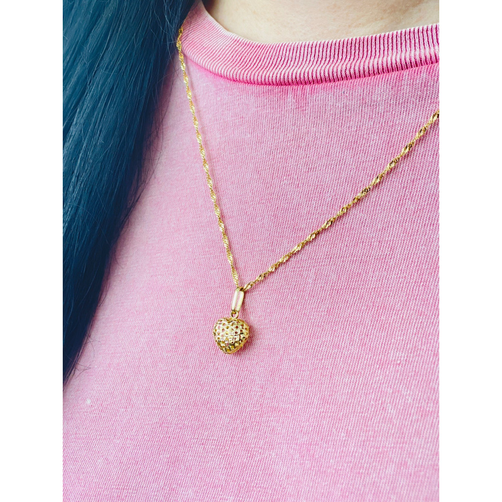 copy of Złoty wisiorek zawieszka rozeta ażurowa