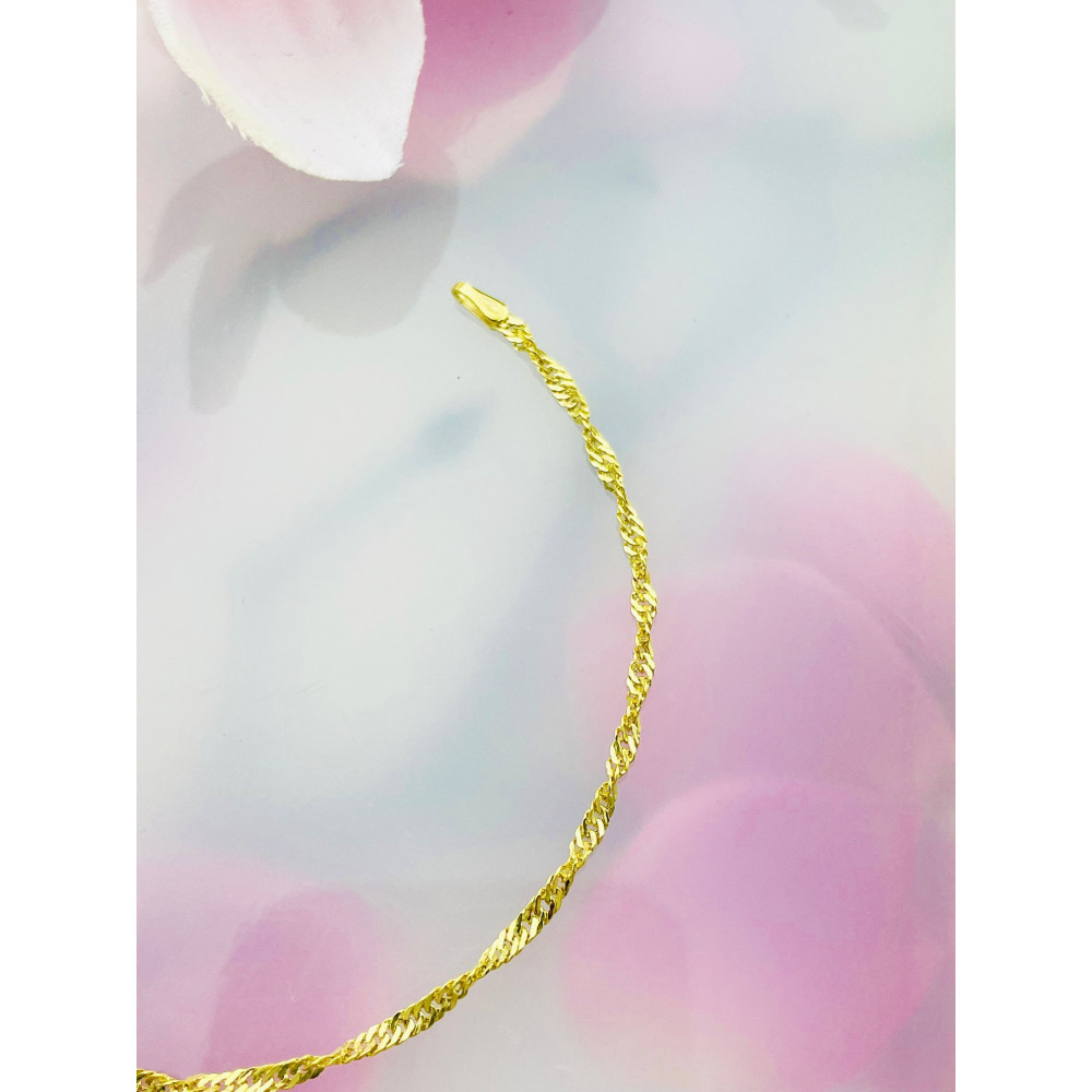 Diamondi Damen Goldarmband Armbänder Singapure Magic 585er 14KT