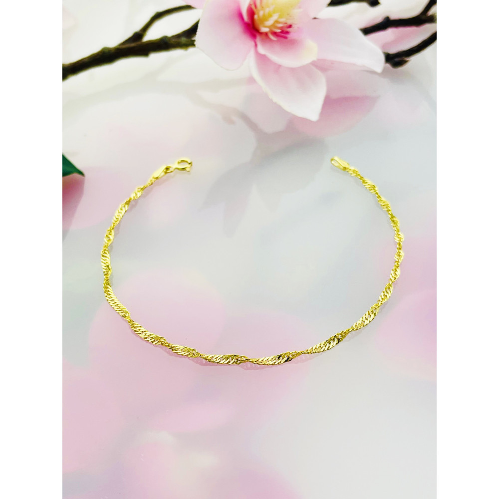 Diamondi Damen Goldarmband Armbänder Singapure Magic 585er 14KT