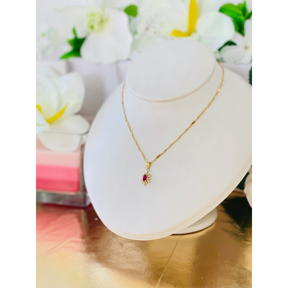 copy of Złoty wisiorek zawieszka rozeta ażurowa