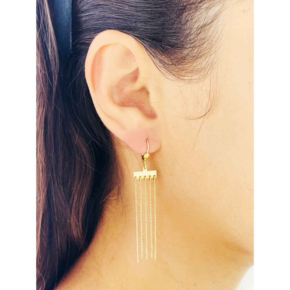 copy of Złote kolczyki kuleczki z cyrkoniami dwukolorowe