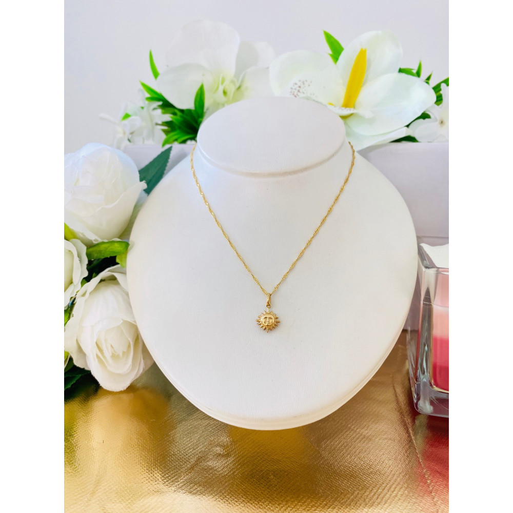 copy of Złoty wisiorek zawieszka rozeta ażurowa