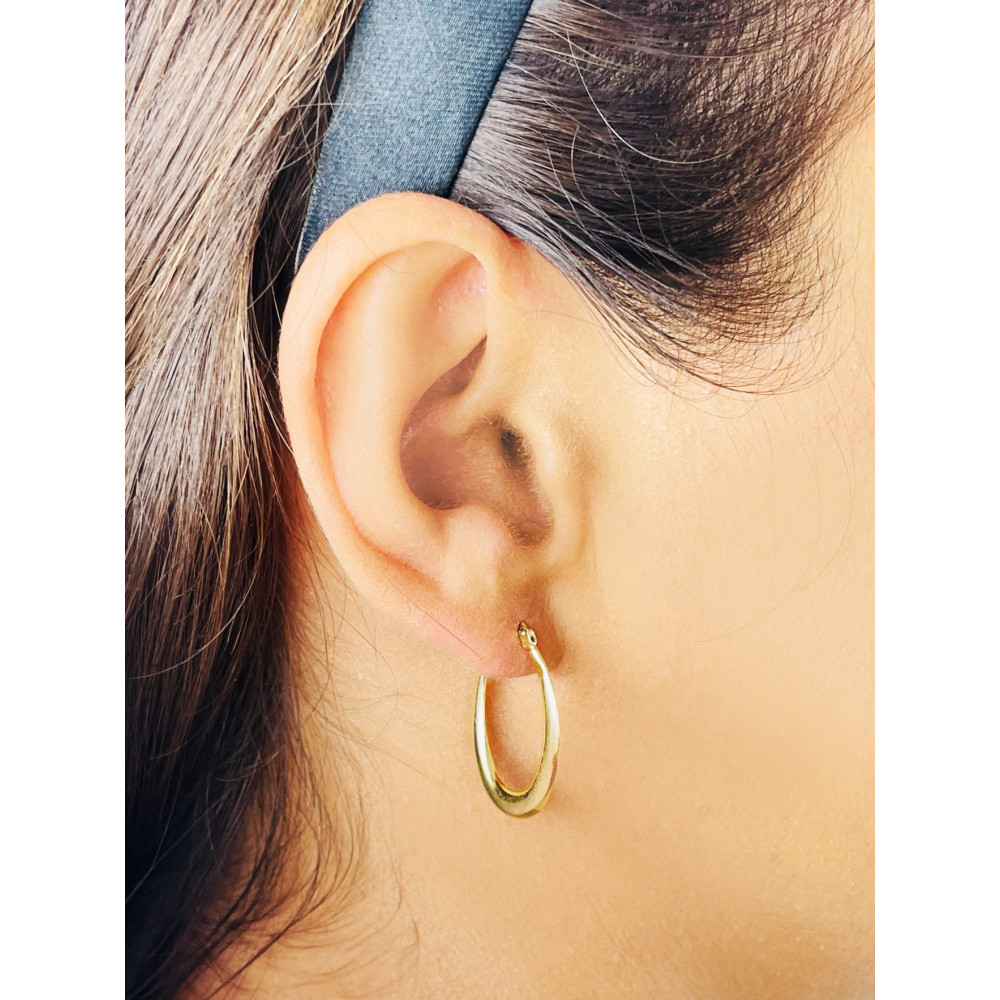 copy of Złote kolczyki kuleczki z cyrkoniami dwukolorowe