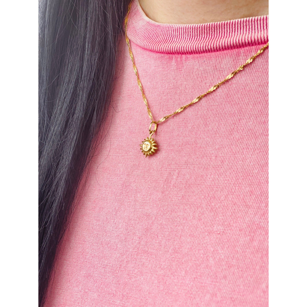 copy of Złoty wisiorek zawieszka rozeta ażurowa