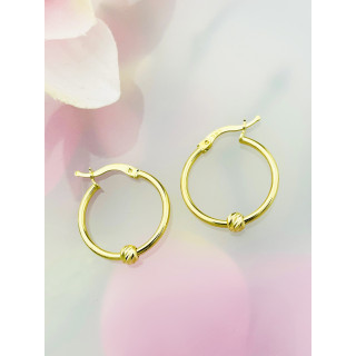 Kreis Creolen Ohrringe Ohrhänger Ohrstecker Ohrschmuck Paar Gelbgold 585er 14KT