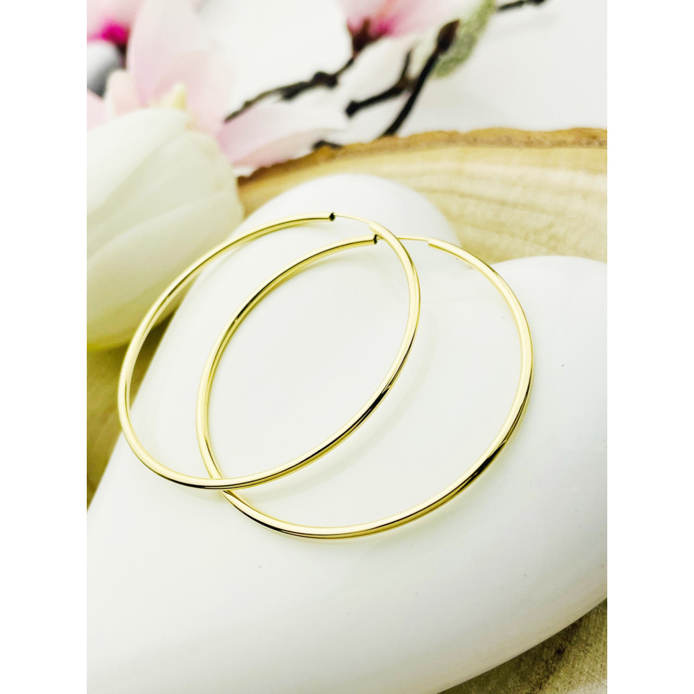 copy of Złote kolczyki kuleczki z cyrkoniami dwukolorowe