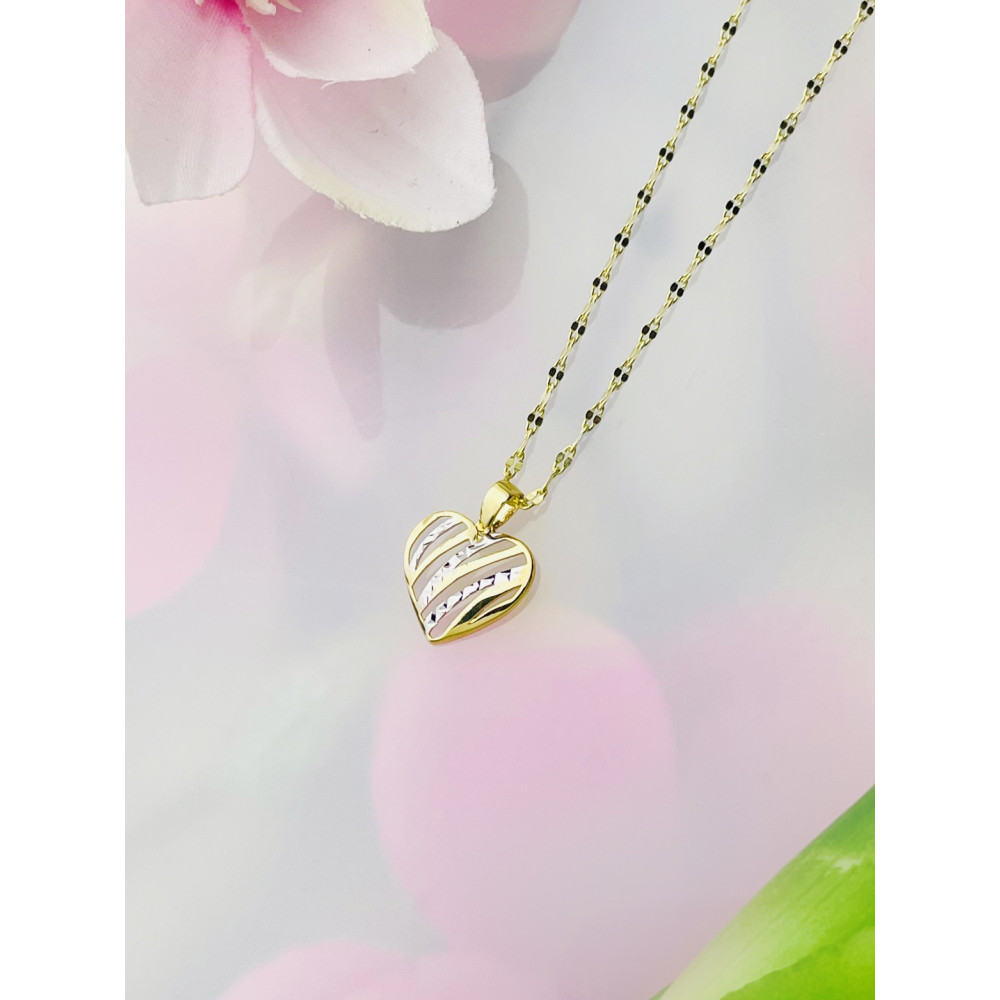 Anhänger Herz Kettenanhänger Gelbgold mit Zirkonia Goldanhänger 585er 14KT