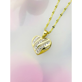 Anhänger Herz Kettenanhänger Gelbgold mit Zirkonia Goldanhänger 585er 14KT