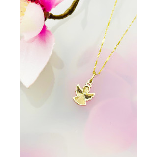 Złoty Medalik Zawieszka Aniołek Chrzest Komunia