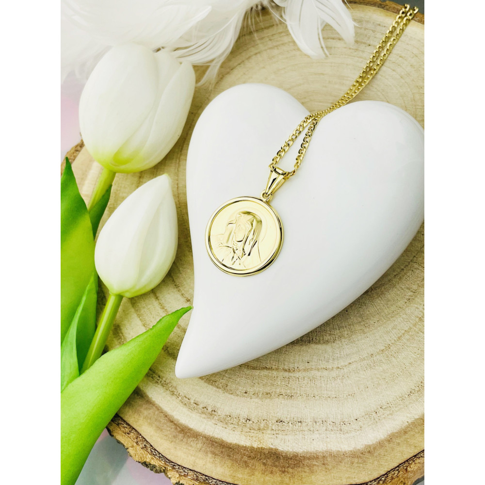 Anhänger Madonna Maria Goldanhänger Erstkommunion 585er 14KT