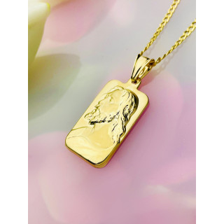 Złoty Medalik Zawieszka Pan Jezus Chrzest Komunia