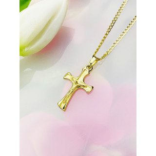 Goldanhänger Kettenanhänger Gold Anhänger Kreuz mit Jesus Goldkreuz Gelbgold 585er 14KT