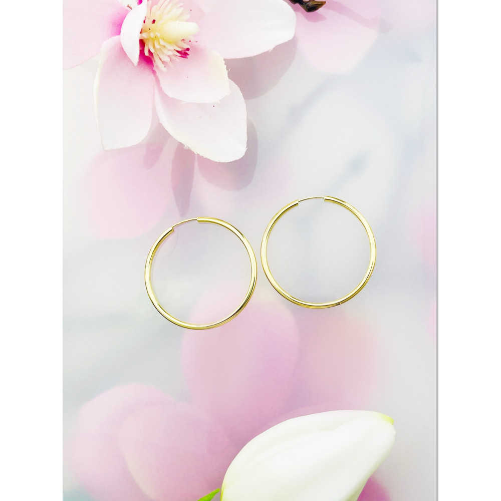 copy of Złote kolczyki kuleczki z cyrkoniami dwukolorowe