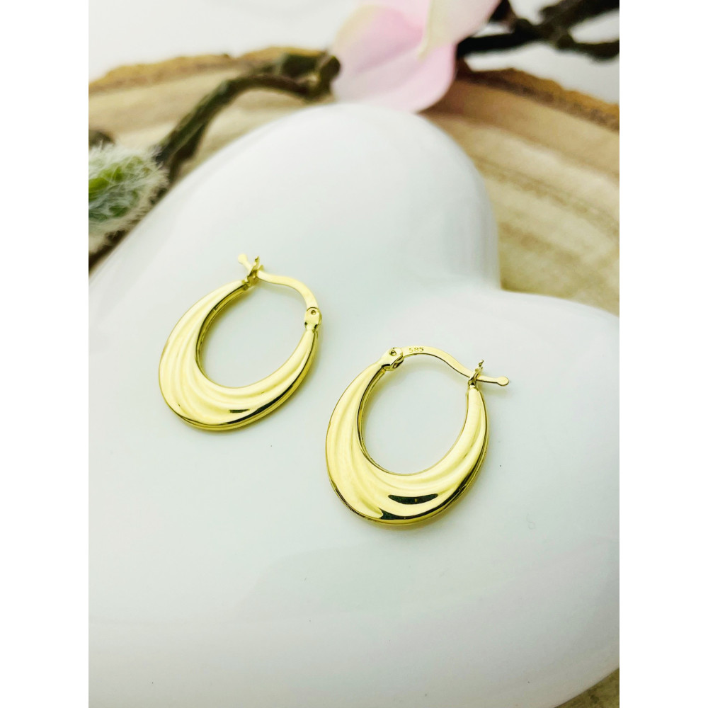 copy of Złote kolczyki kuleczki z cyrkoniami dwukolorowe