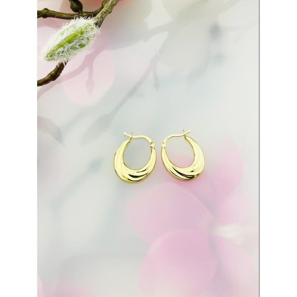 copy of Złote kolczyki kuleczki z cyrkoniami dwukolorowe